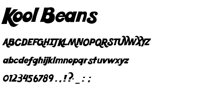 Kool Beans font